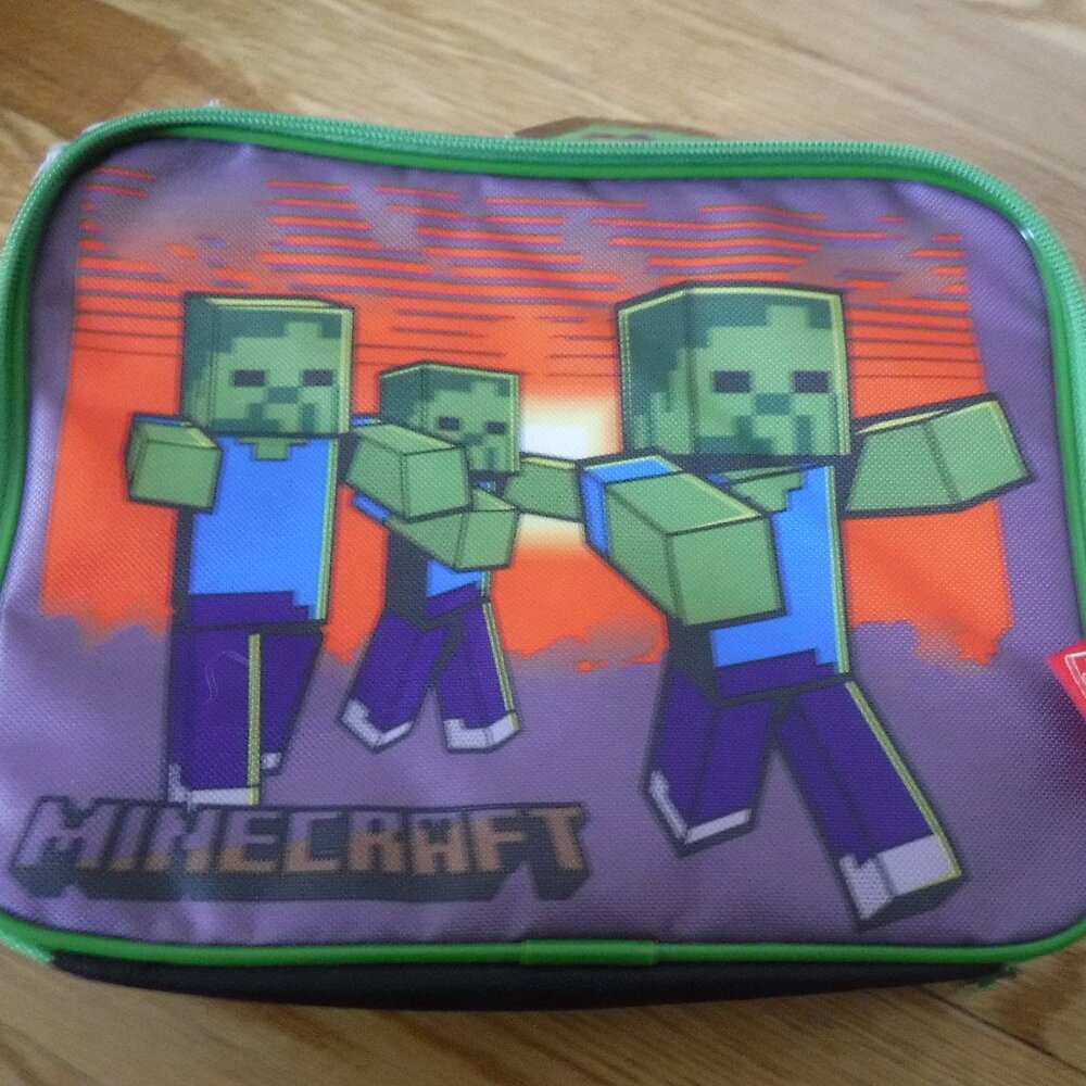 Thermos Minecraft Kids Lunch Bag Insulated NWT Zombies